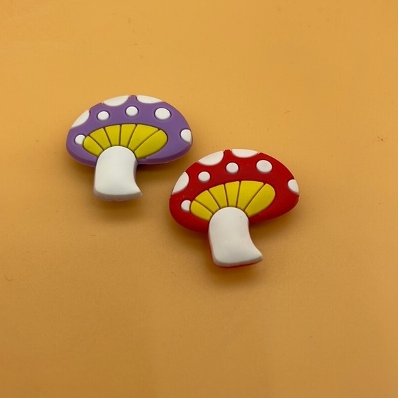 Accessories - Mushroom 🍄 Croc Bling - Pair of Red Mushroom Crocs shoe Jewelry (Bundles Only)